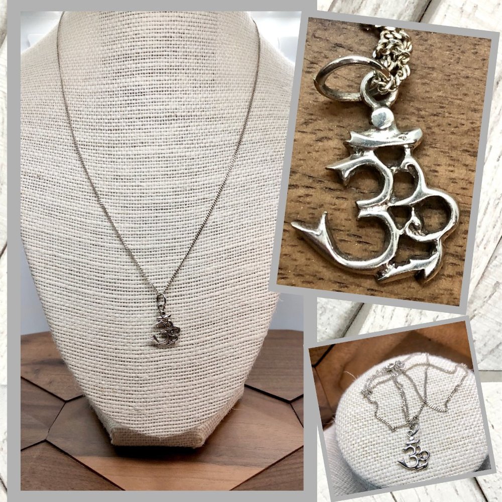 Dainty Ohm Sterling Silver Symbol Necklace